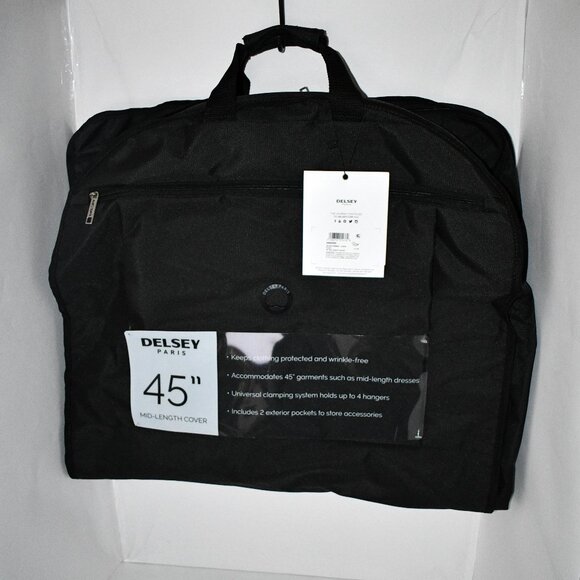 Delsey Helium Garment Collection 45" Mid Length Cover #45845BK NWT - Picture 1 of 10